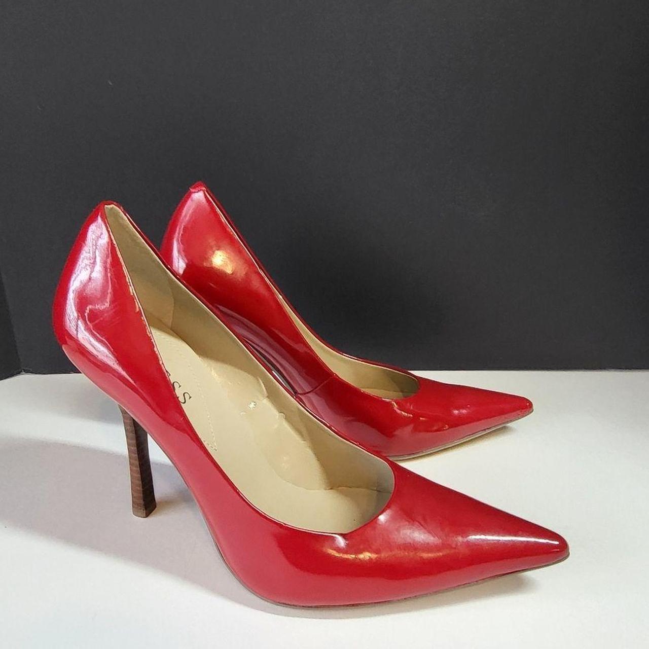 Guess red high heeled pumps. Size 10. 5 heels. Depop