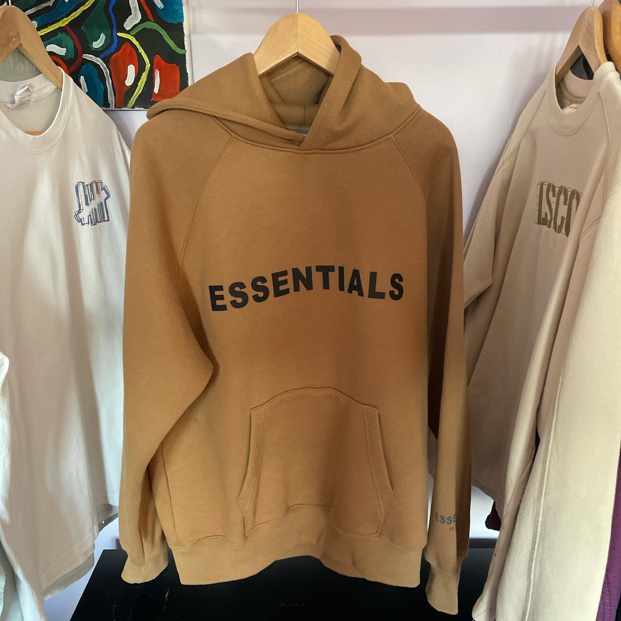 Essentials hoodie Size large Colour... Depop