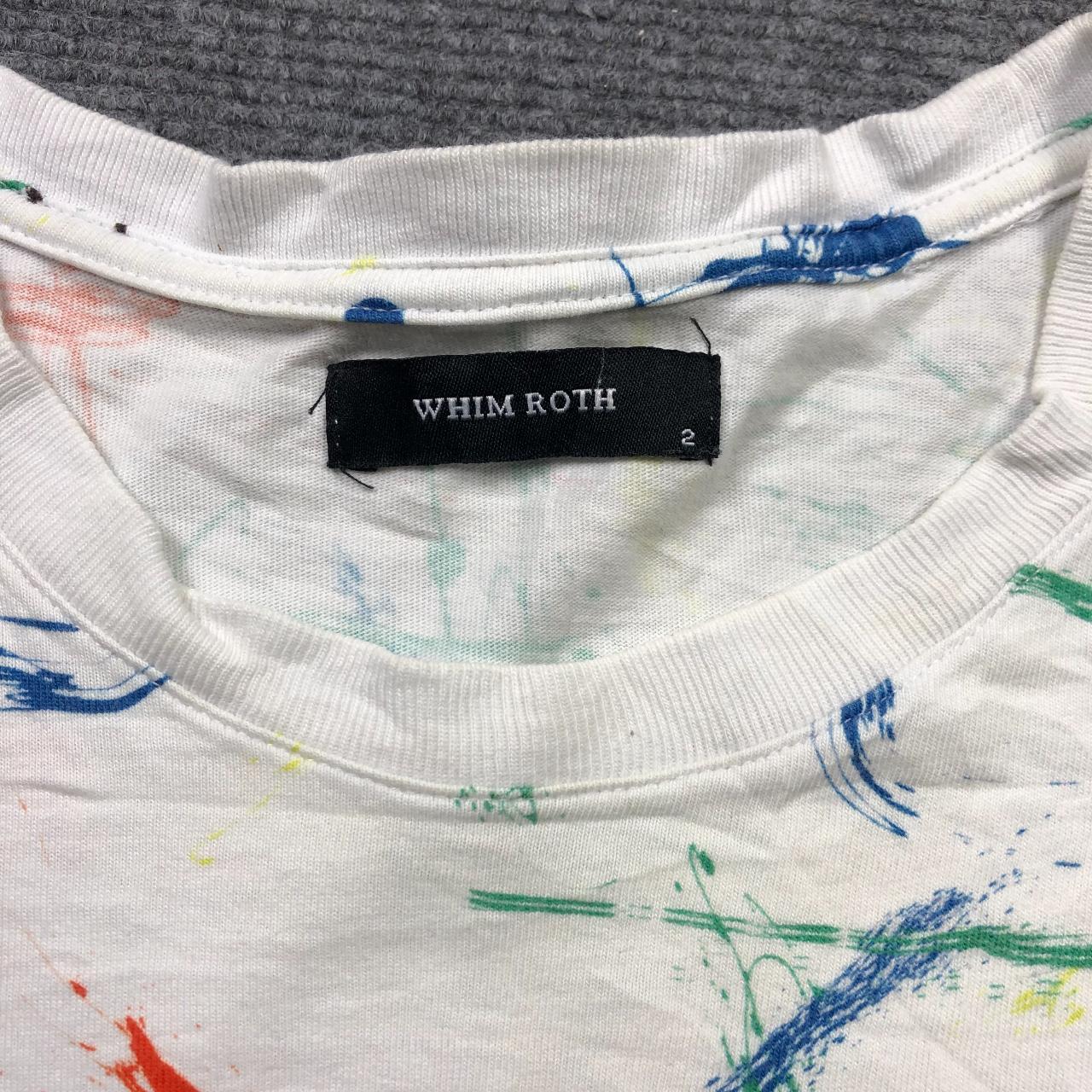 Whim Roth Painted Tshirt T-Shirt in used... - Depop