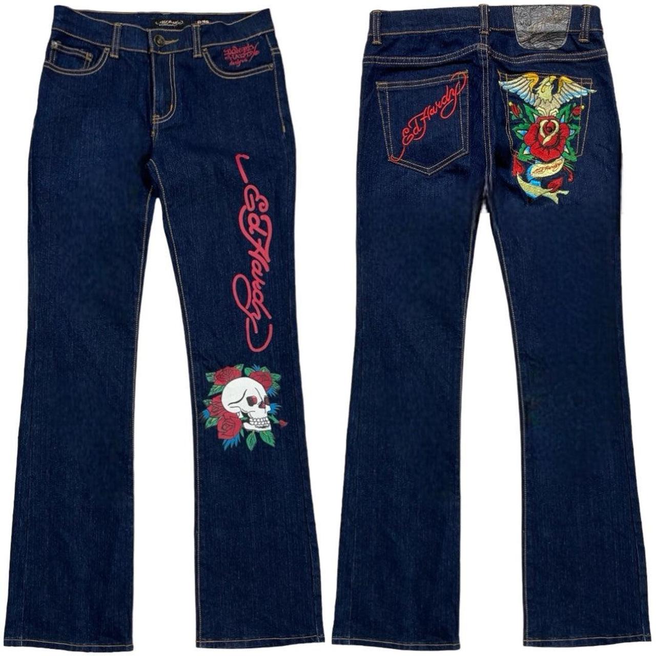 Popular Ed Hardy Spellout Denim Jeans