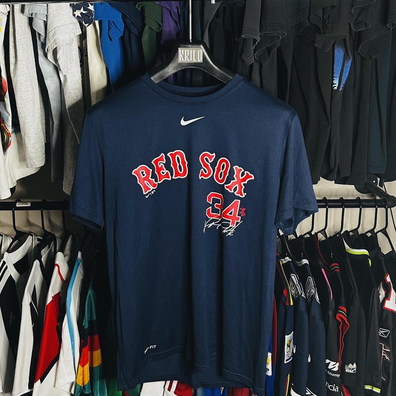 Nike Boston Red Sox playoffs beard logo David Ortiz - Depop