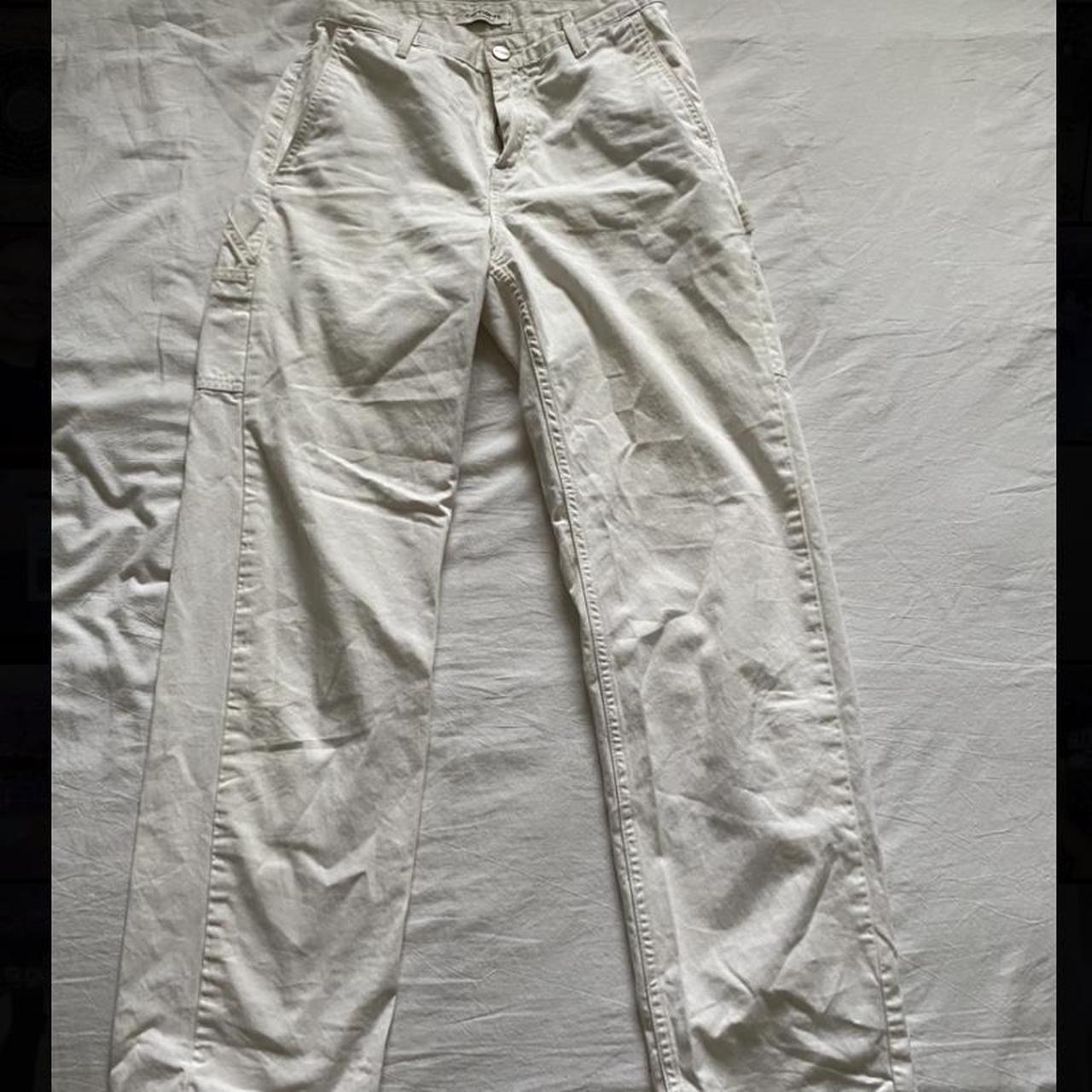 White Carhartt Pierce Pants Size 24 waist Signs of... - Depop
