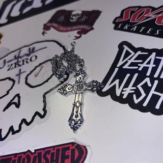 super sick rare gothic y2k cross pendant design - Depop