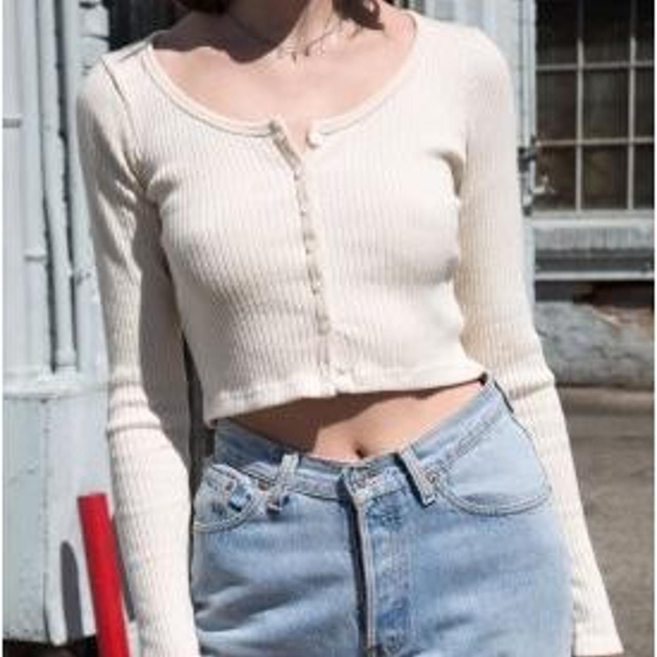 long sleeve brandy melville zelly top selling as a... Depop