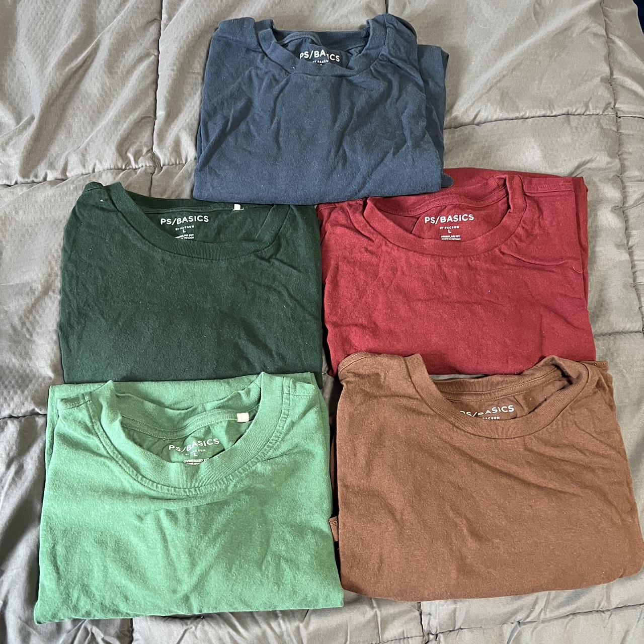 Pack of 5 Pacsun Basic T-Shirts Mens Size L Never... - Depop