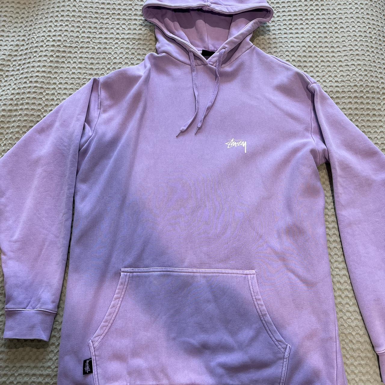 stussy purple jumper very very oversized worn a... - Depop