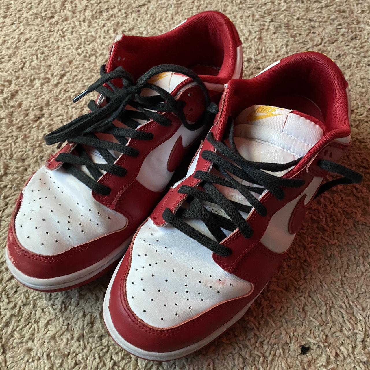 red and grey off white dunks