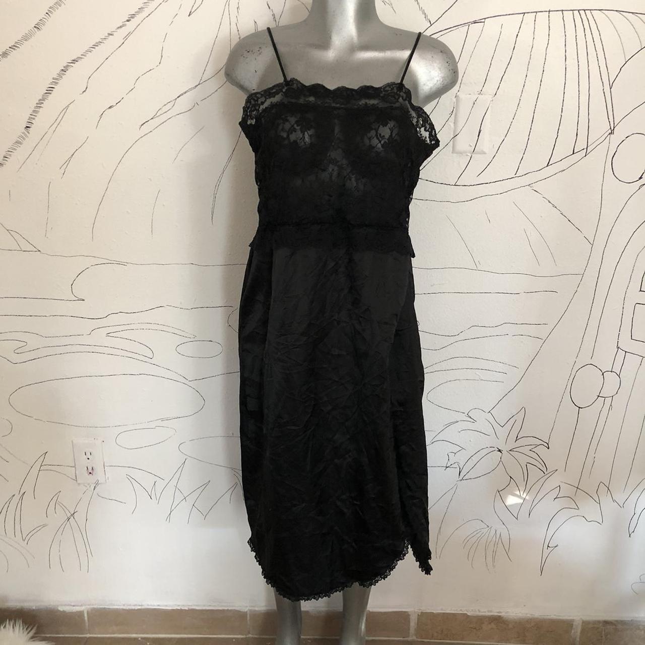 Body Chic Long Black Lingerie Dress Sz Large... - Depop