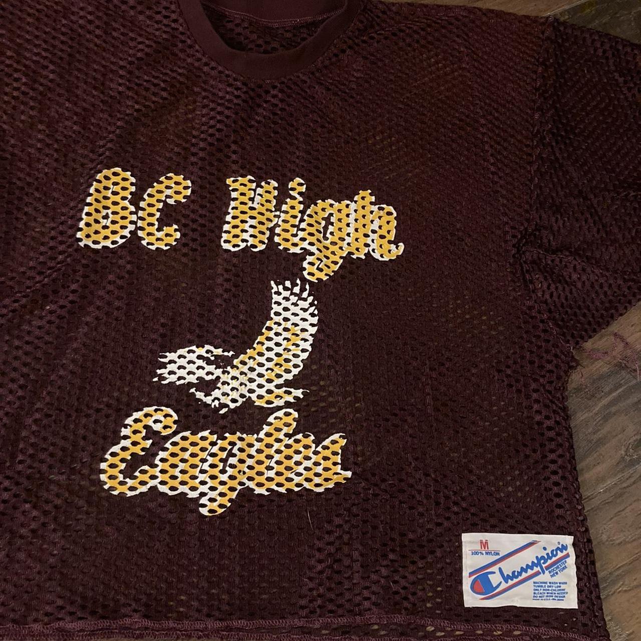 80s cropped jersey BC High Eagles Champion... Depop