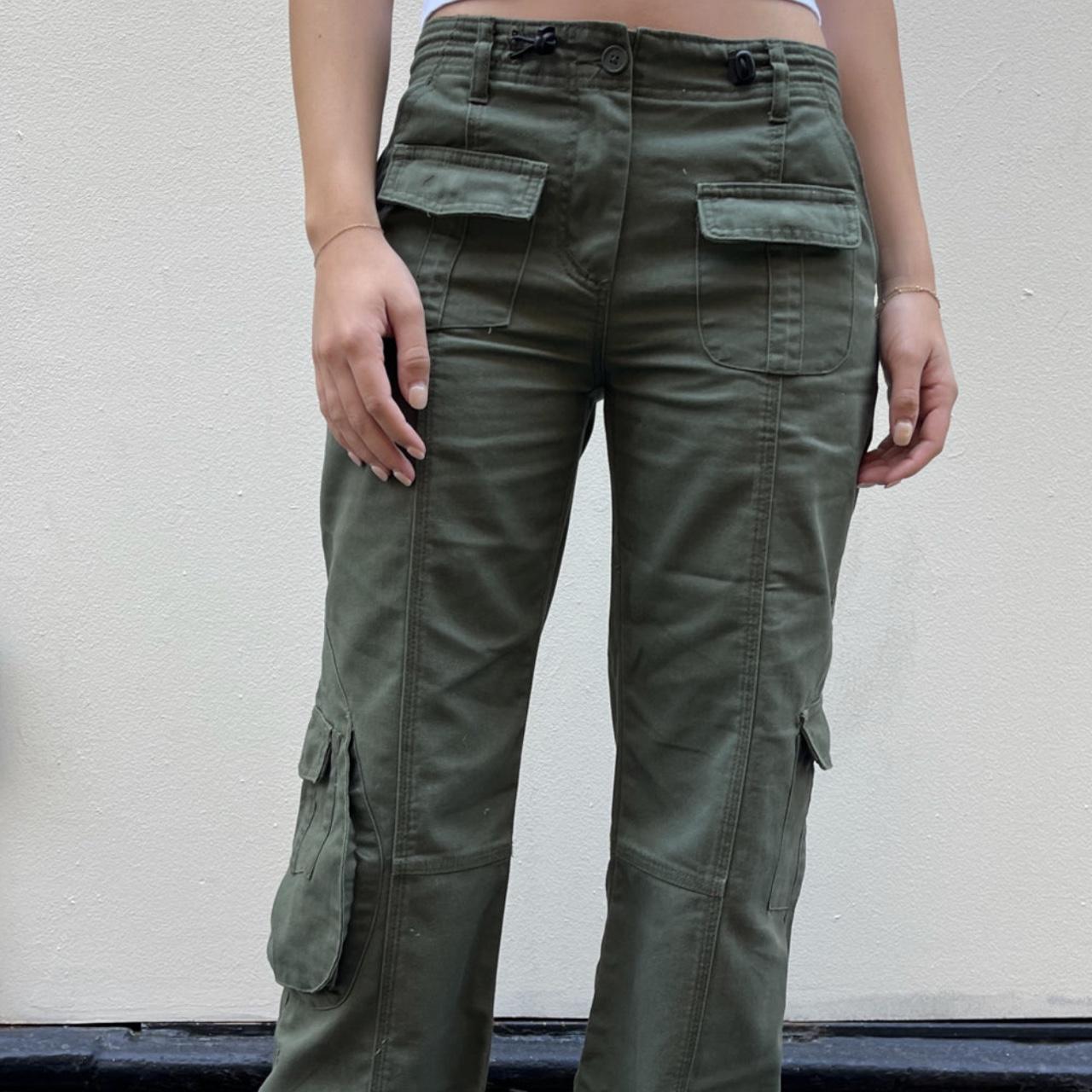 brandy green kim cargo pants worn only once - Depop