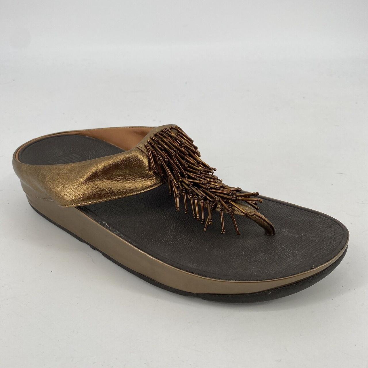 Fitflop sandals women s 10 brown cha cha flip flop Depop