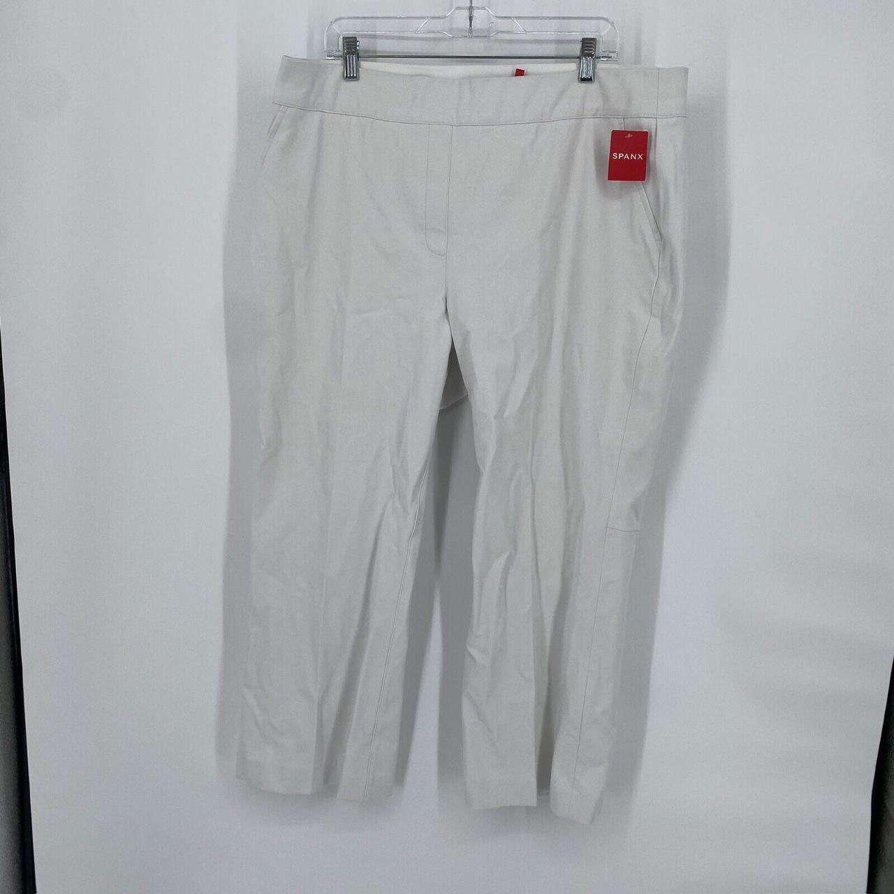 Spanx pants women's 1x white on the go kick flare - Depop
