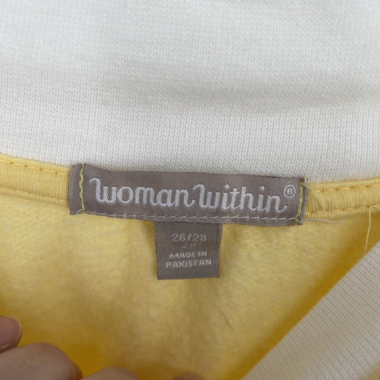 Woman Within Sweatshirt Women's 2x yellow crazy cat - Depop