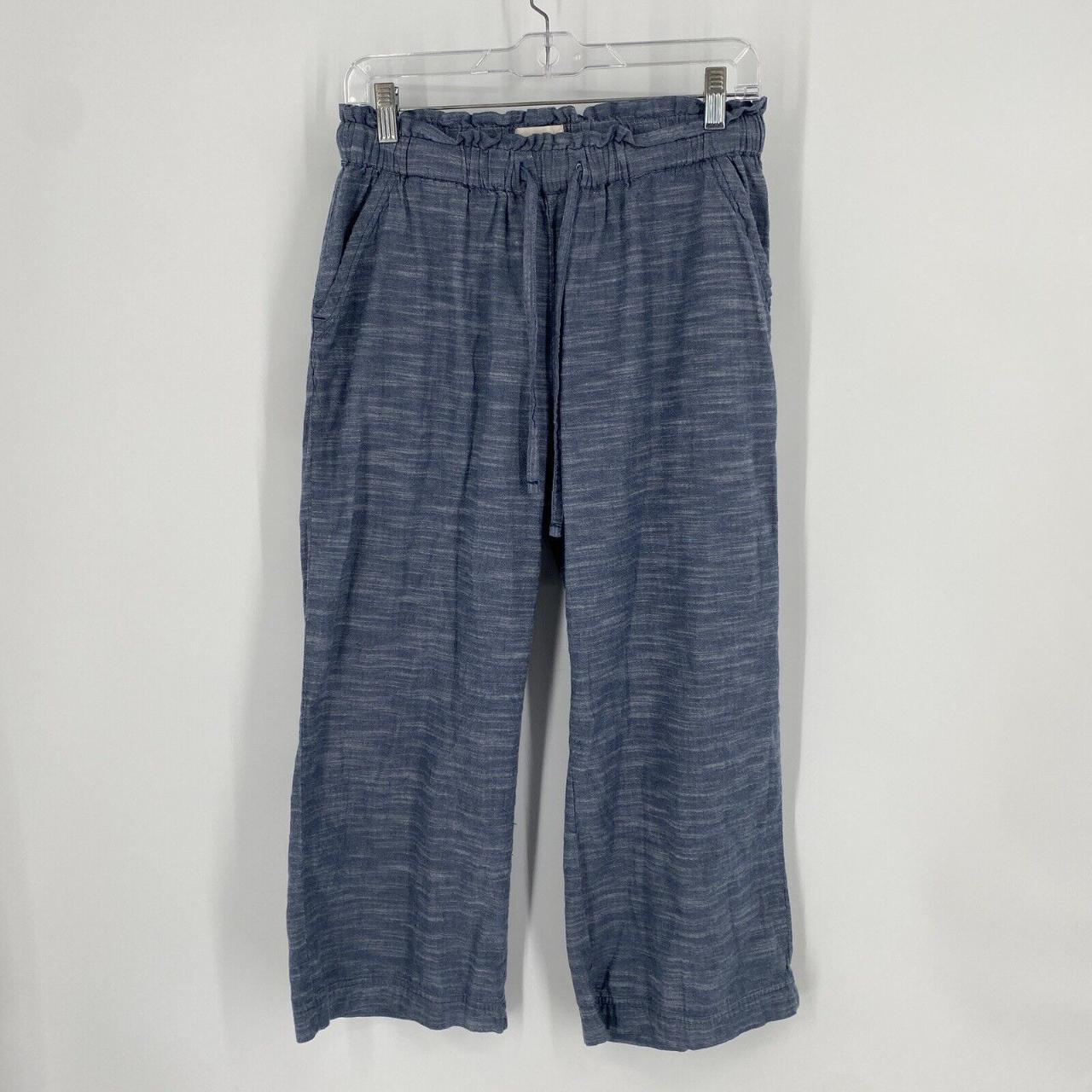 Pact Pants Women's medium M blue organic cotton high - Depop