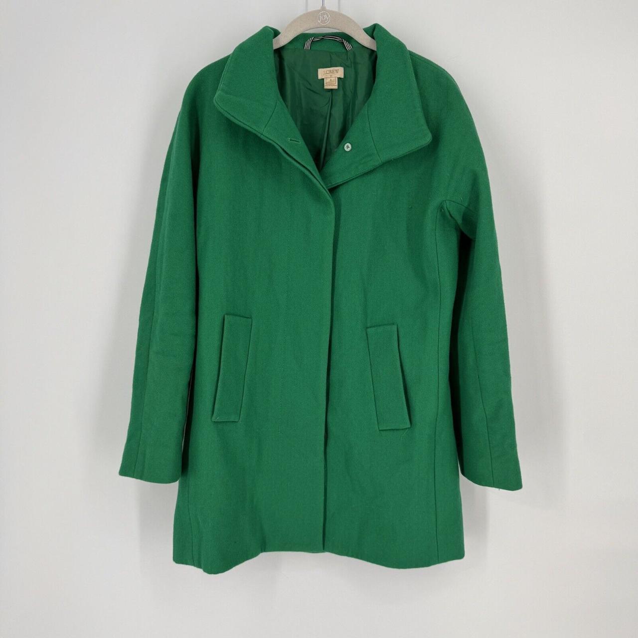 Jcrew Coat Women s 4 green wool blend spring. Depop