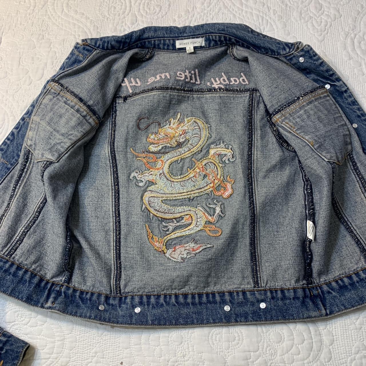 Honey Punch Women's Blue Jacket Depop