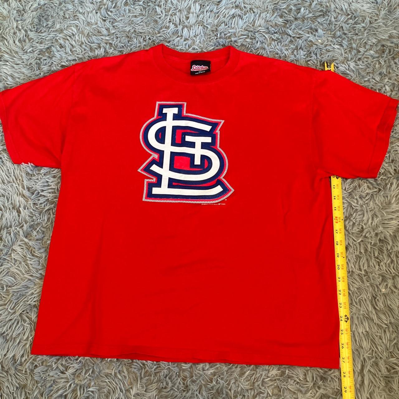 Vintage Y2K St.Louis Cardinals Retro Logo Red Hoodie - Depop