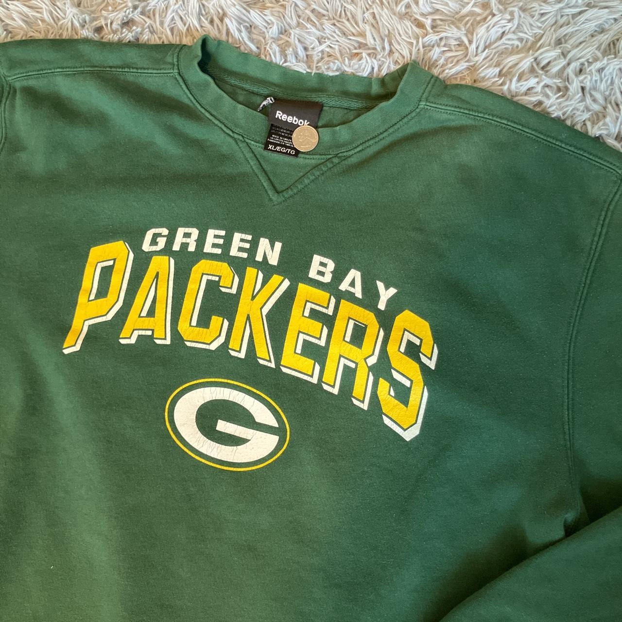 Vintage Reebok Green Bay Packers Sweatshirt Spellout 