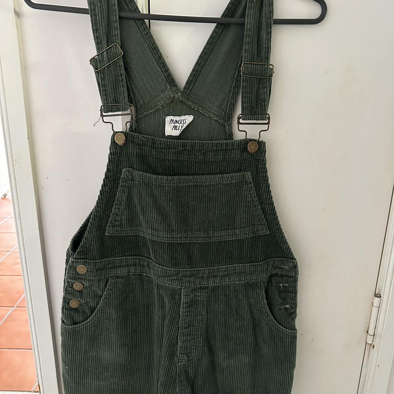 Green Corduroy Overalls Princess Polly AU 10 worn... Depop