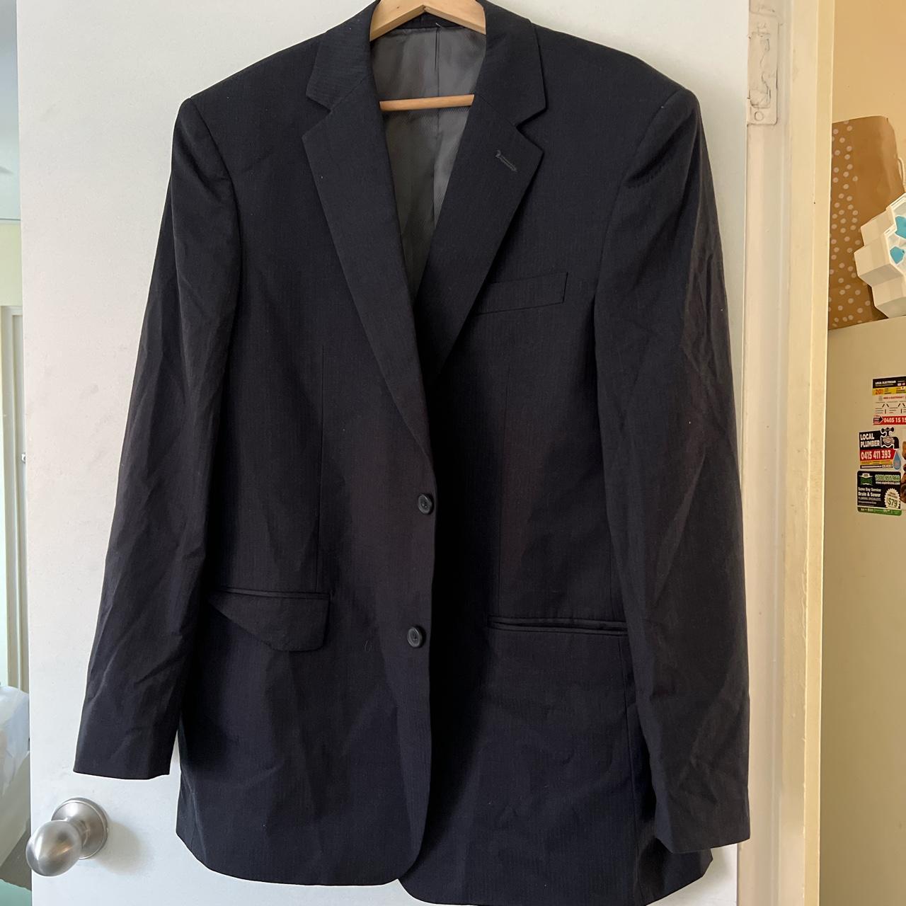 Bracks Pinstripe Suit Jacket/Blazer Small shoulder... - Depop
