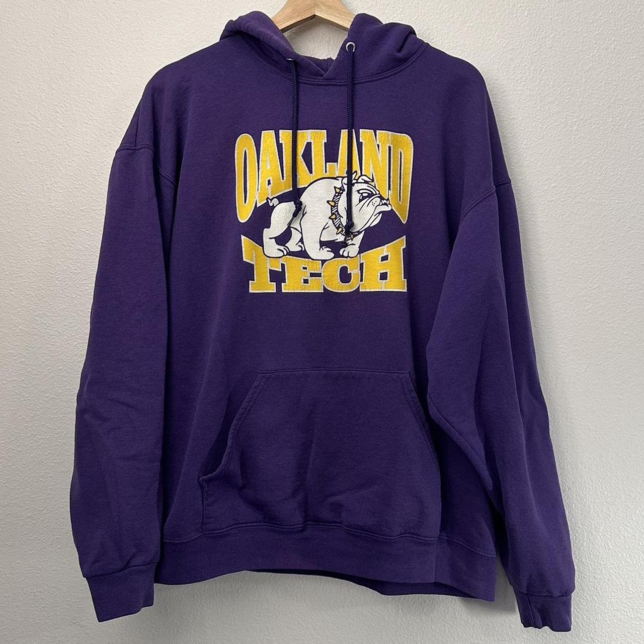 Nike Men's Purple And Yellow Hoodie 