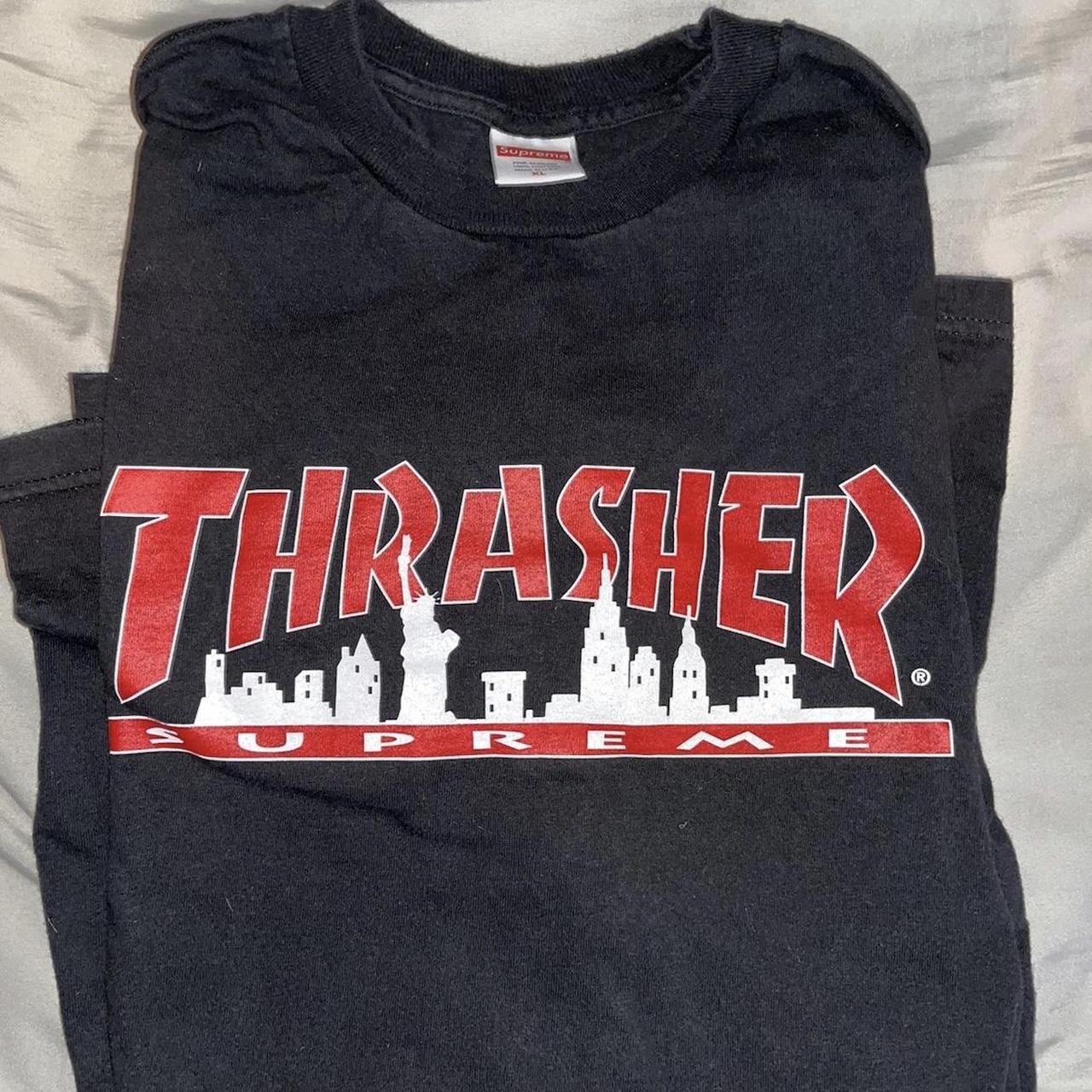 Supreme Thrasher skyline tee in black. Dope tee from