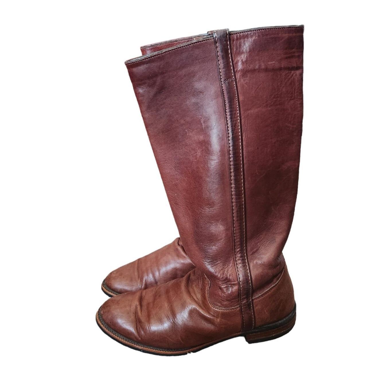 Justin Riding Boots Santa Fe Cowgirl Knee High Made... Depop