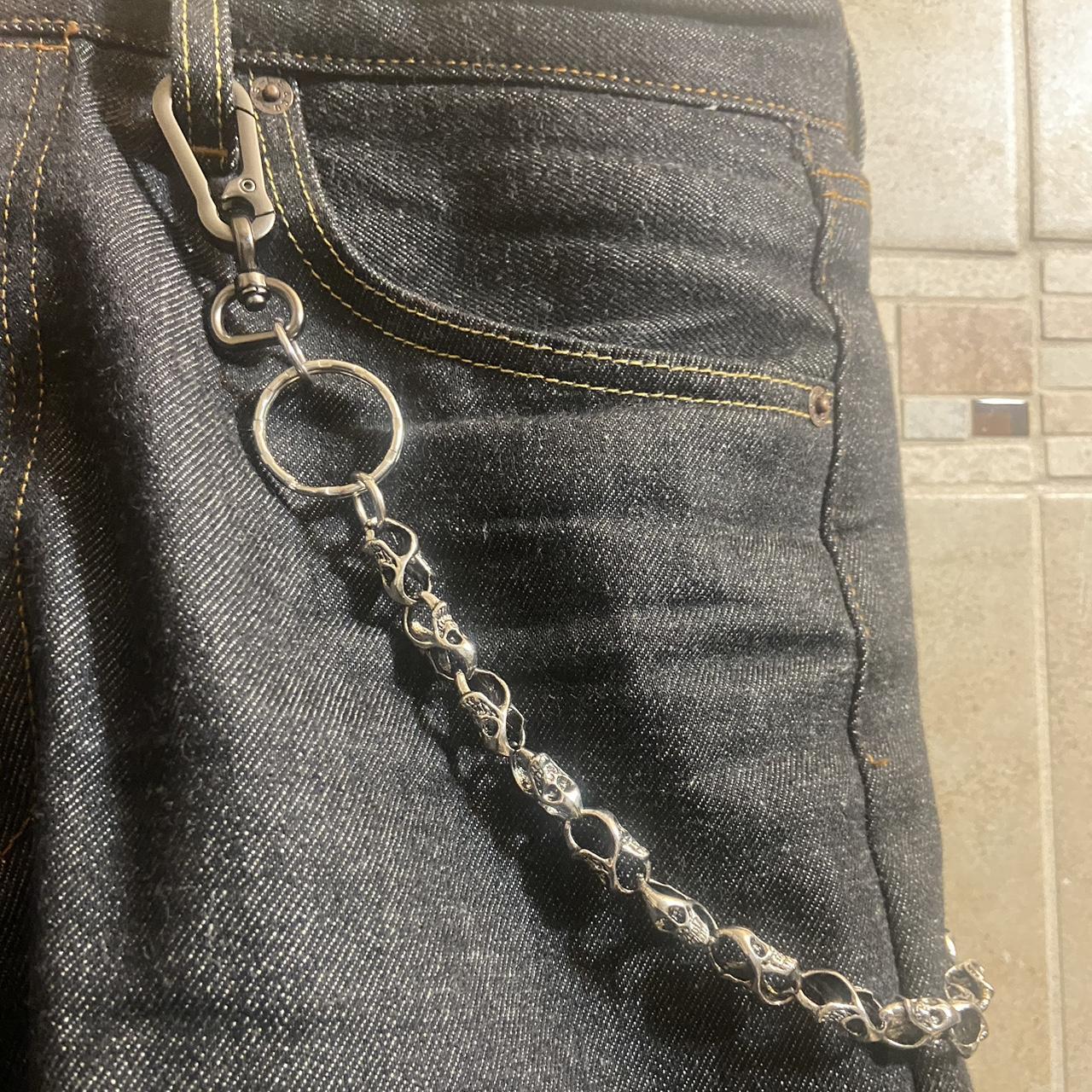 RARE SILVER SKULL WALLET CHAIN #chromehearts | Depop