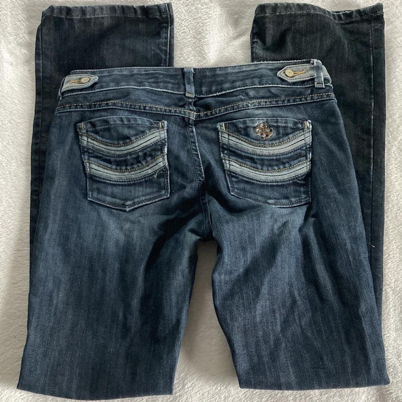 Vintage Apollo Jean cropped leather embroidered jean - Depop