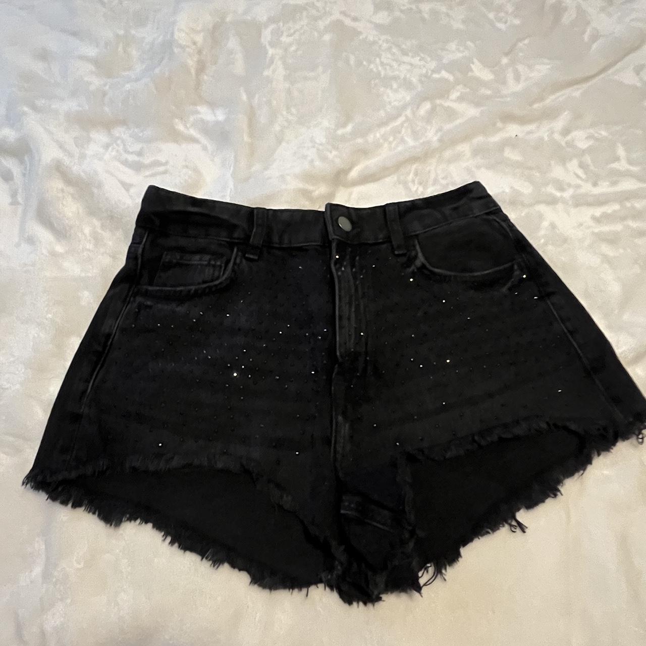 Glitter jean shorts online