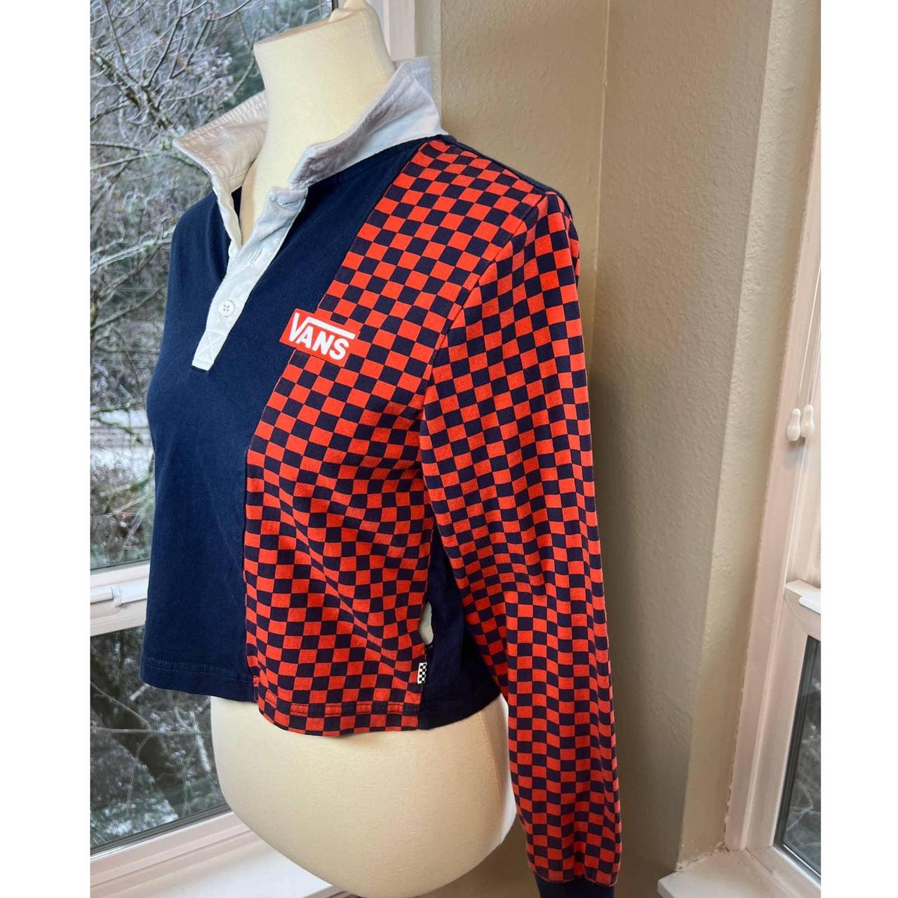 VANS Cropped Rugby Shirt Preppy meets Skate... Depop
