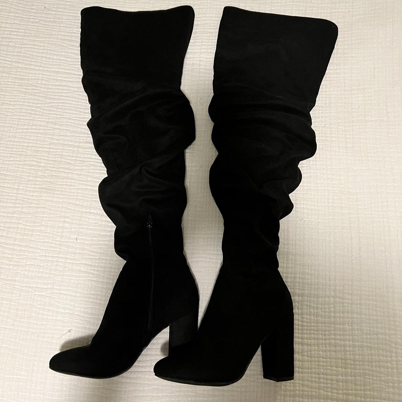 Black 2024 scrunch booties