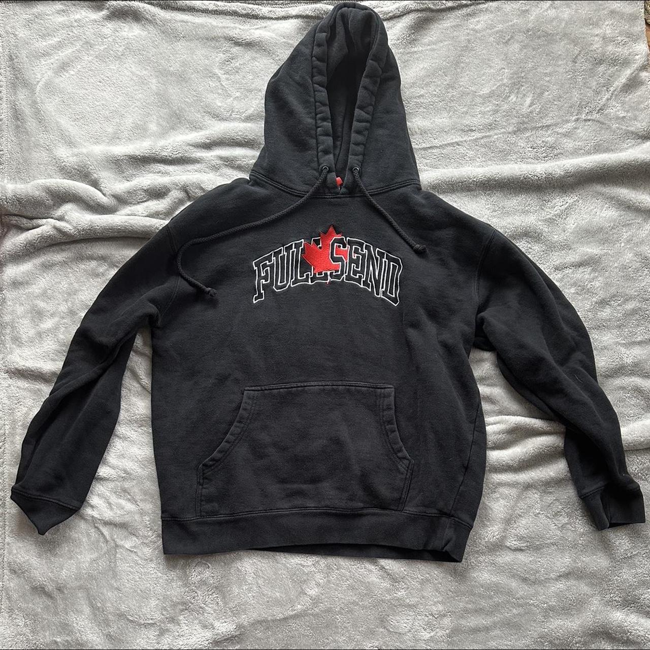 Men's Black and Red Hoodie | Depop