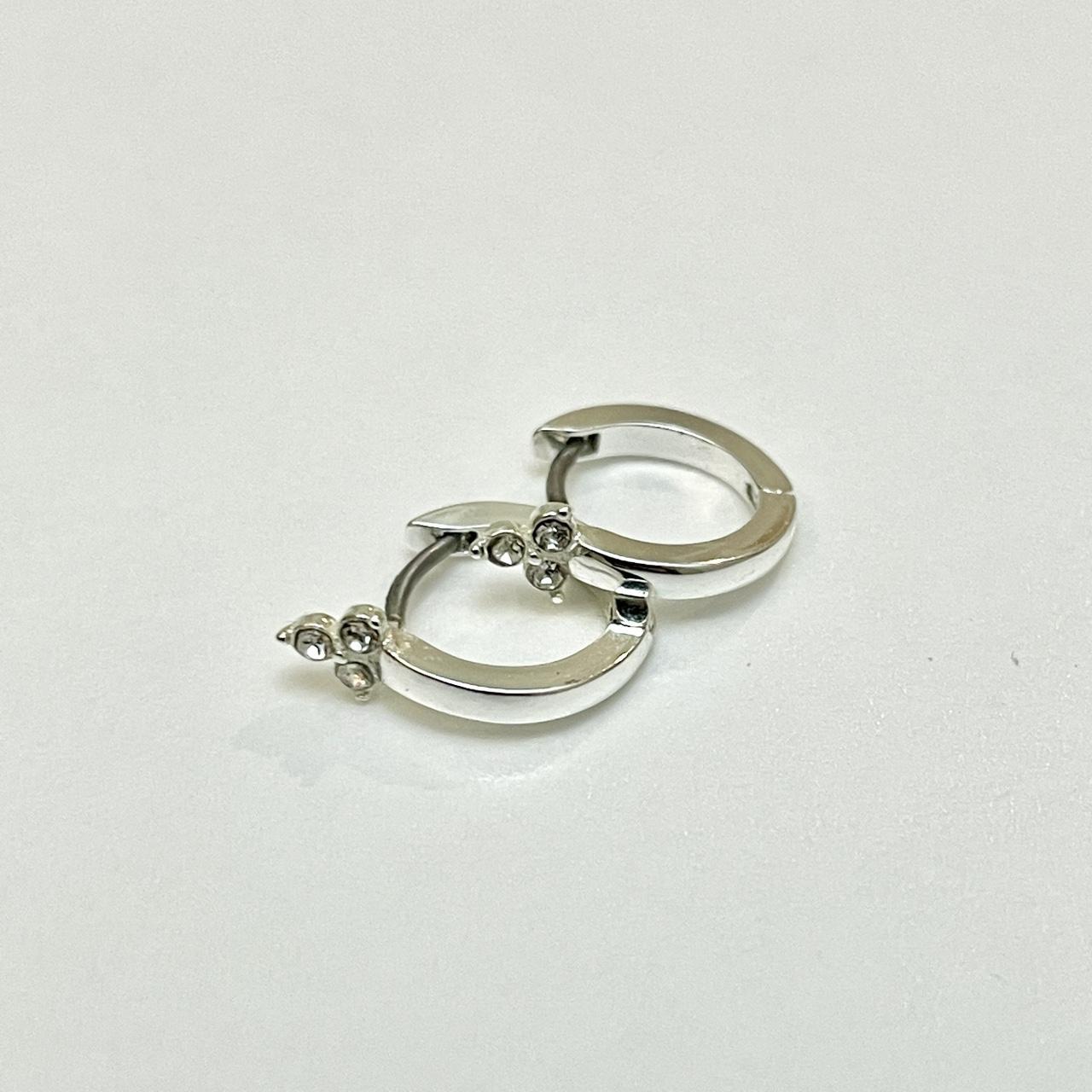 & Other Stories Silver Trinity Huggie Hoops Brand... - Depop