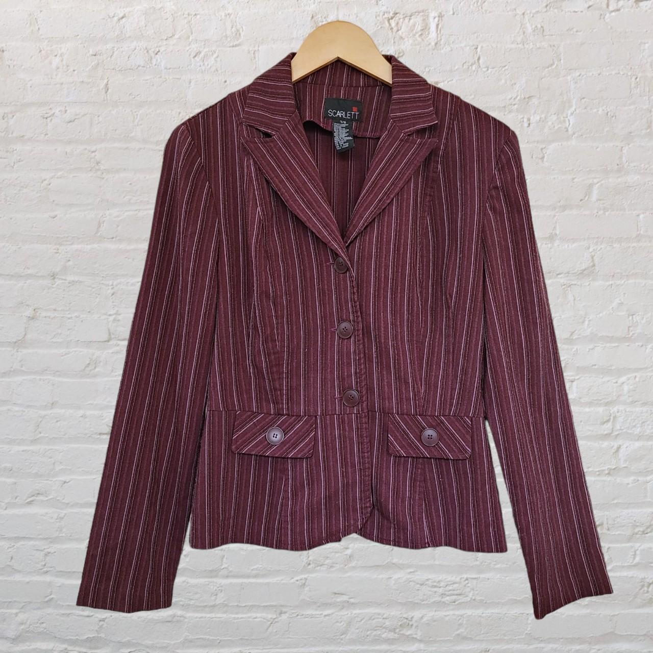 Women's Burgundy Suit Depop