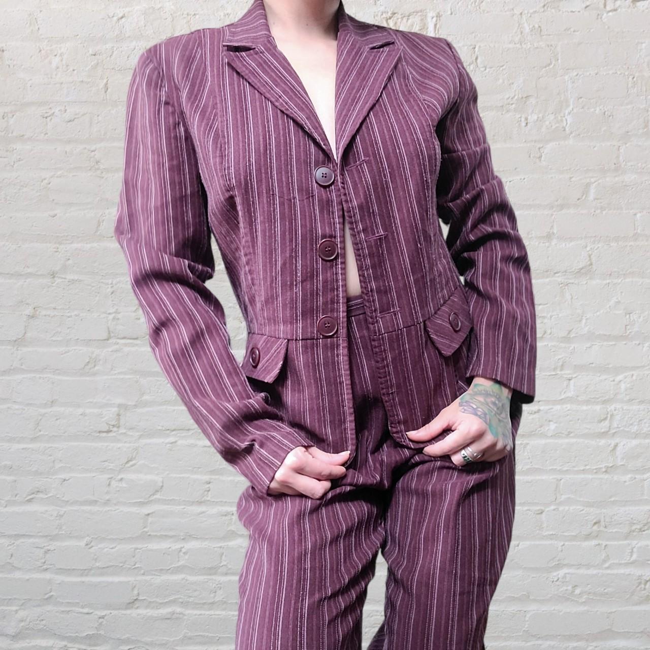 Women's Burgundy Suit | Depop