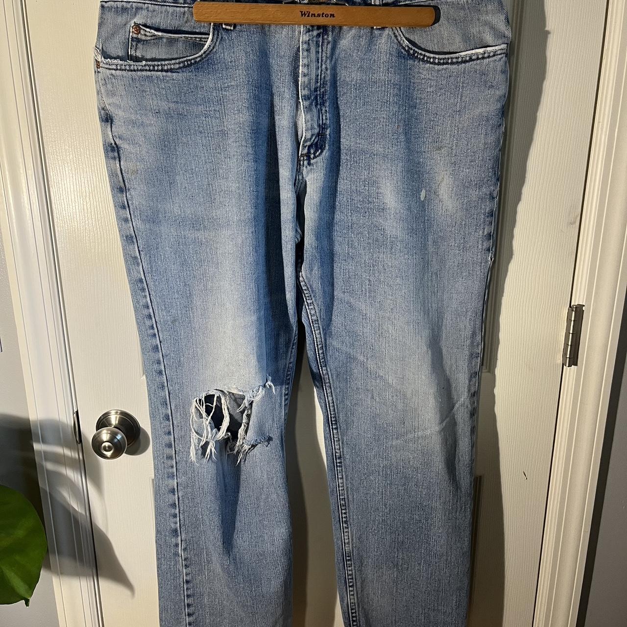 Vintage Lee relaxed fit jeans 34x34 - Depop