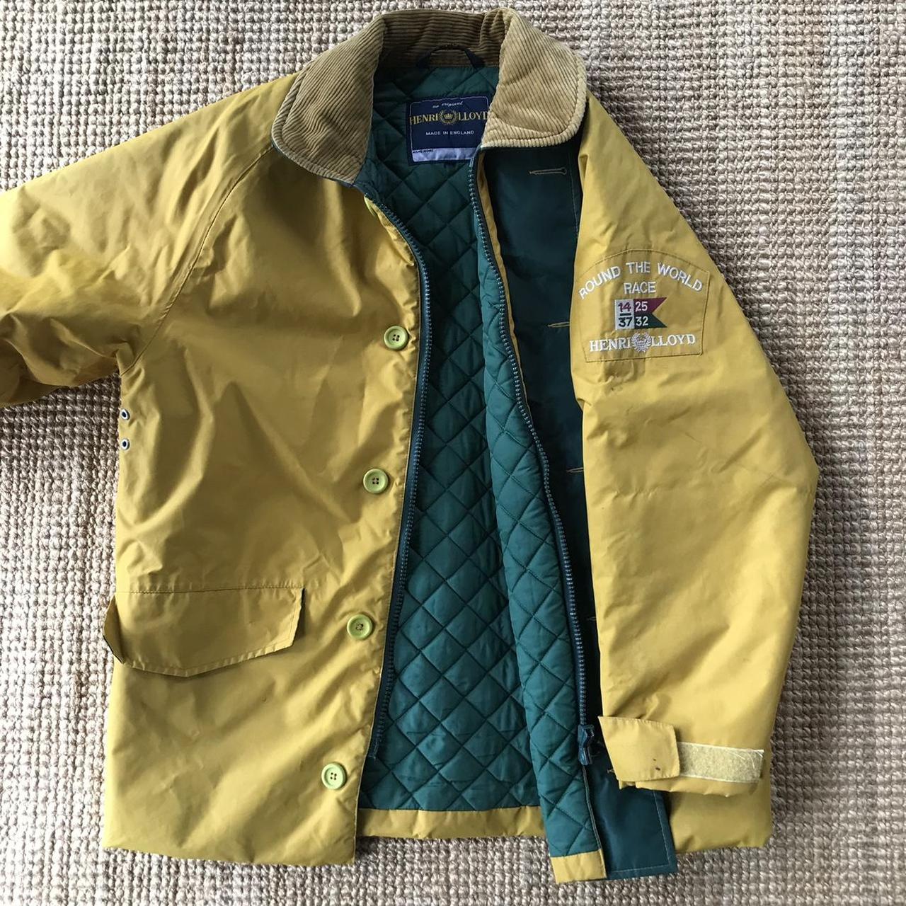 Henri Lloyd Men's Yellow and Green Jacket | Depop