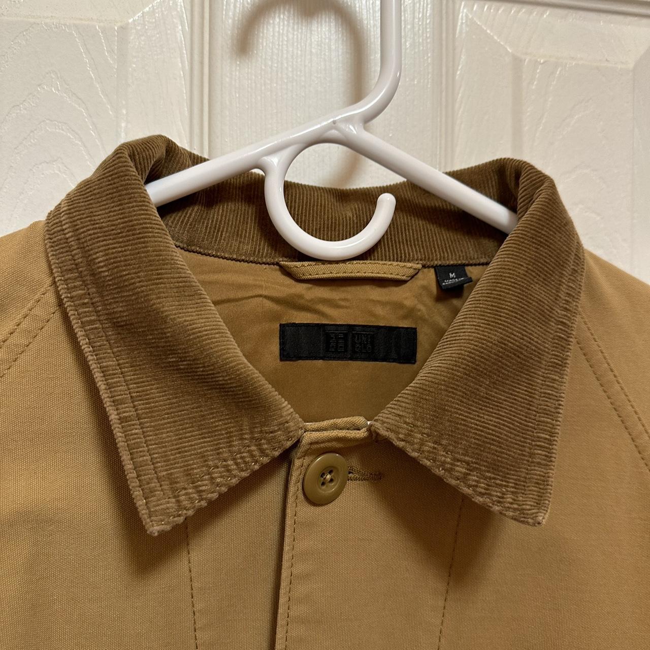 UNIQLO Men's Khaki and Brown Jacket | Depop