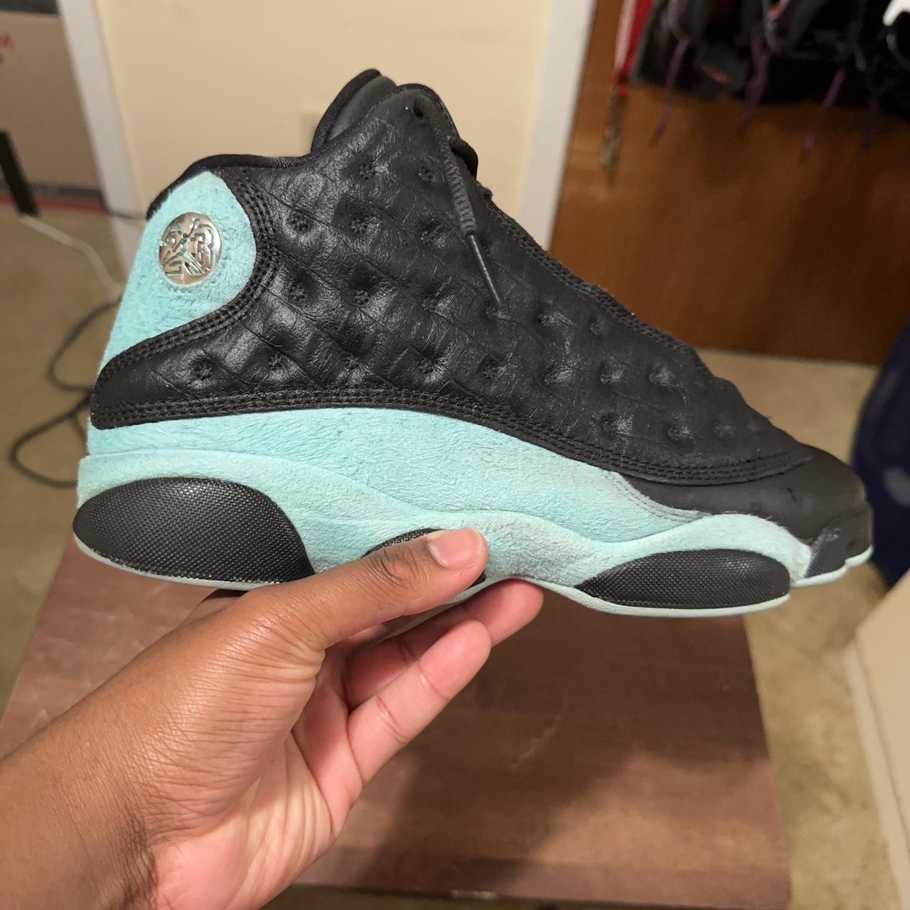 jordan 13 black island green