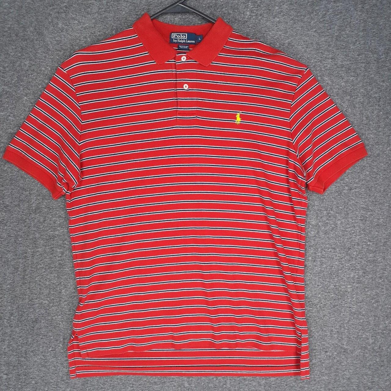 Polo Ralph Lauren Men's Blue and Red Polo-shirts | Depop