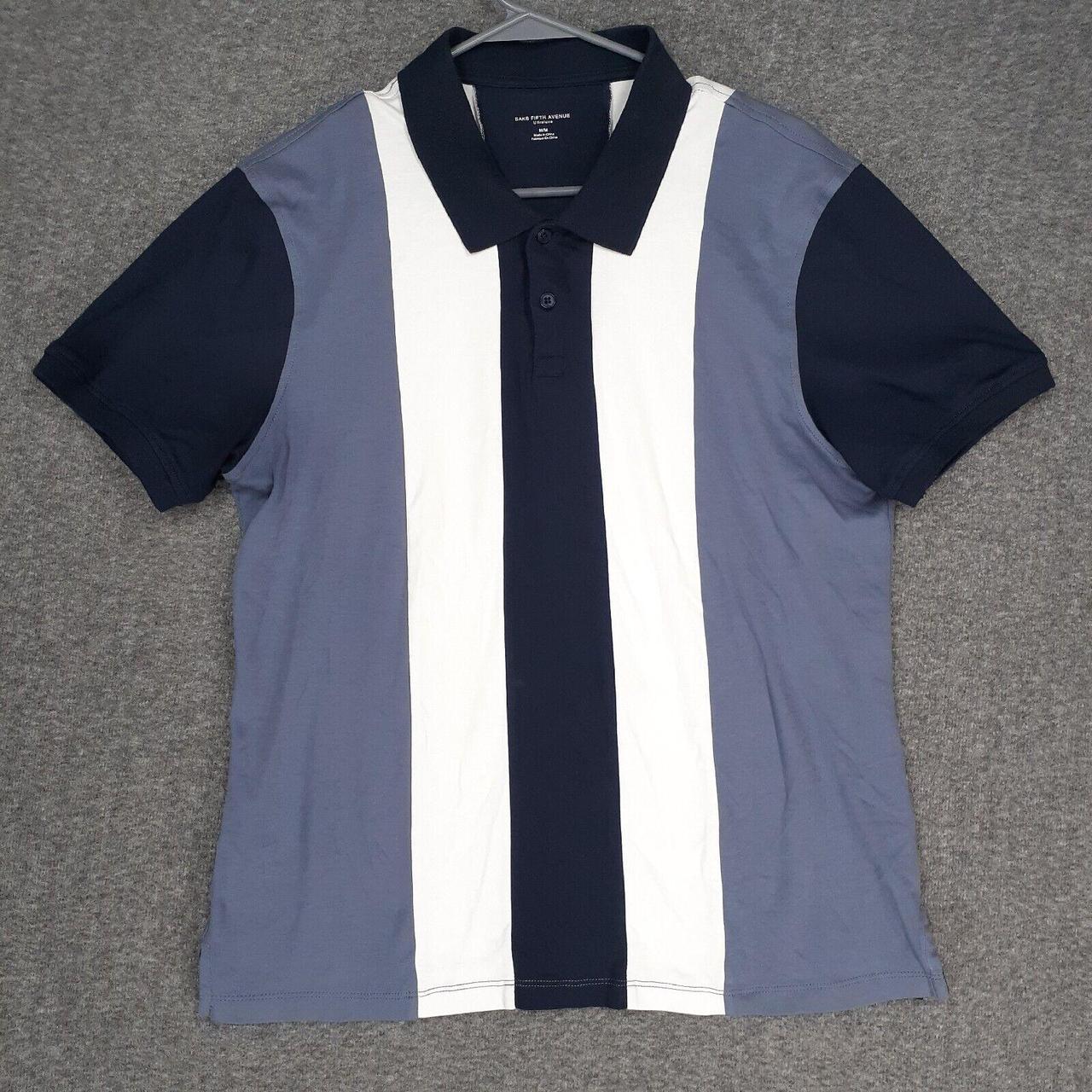 Saks Fifth Avenue Ultraluxe Polo Shirt Mens M White... Depop