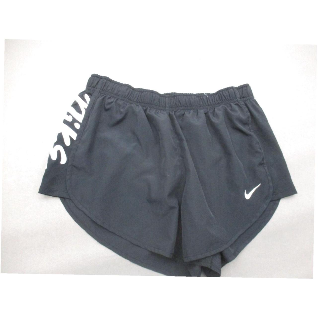 Womens Black Lined Drawstring Running Shorts with. Depop