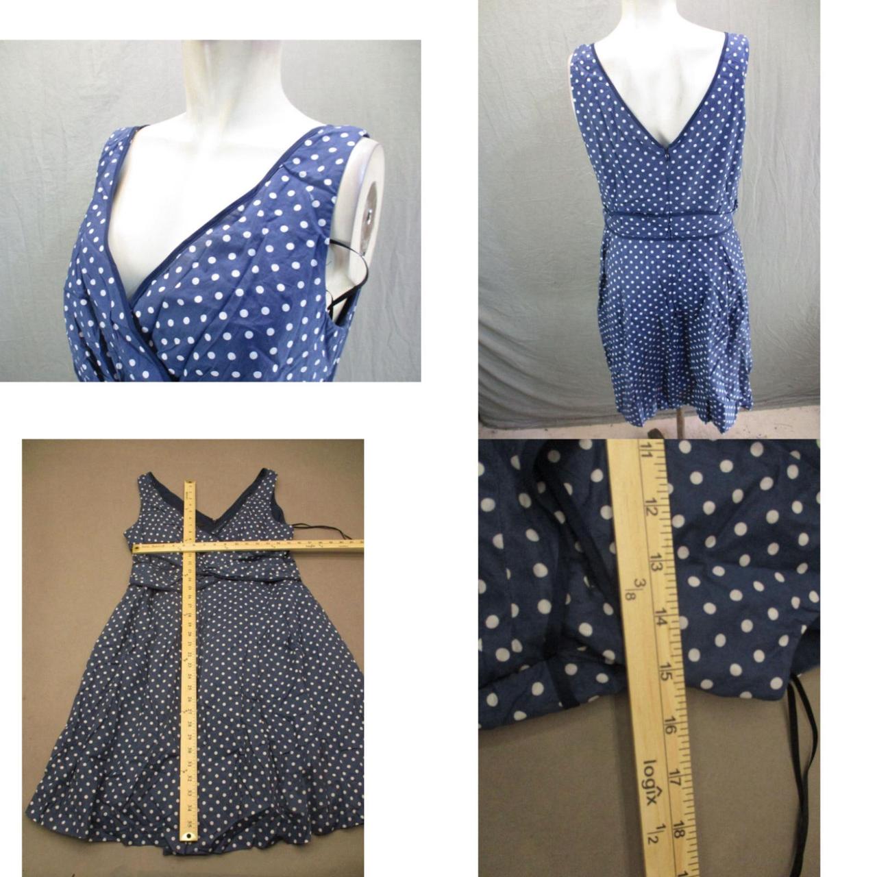 Nine West Size 14 Womens Blue Polka Dot Surplice. Depop