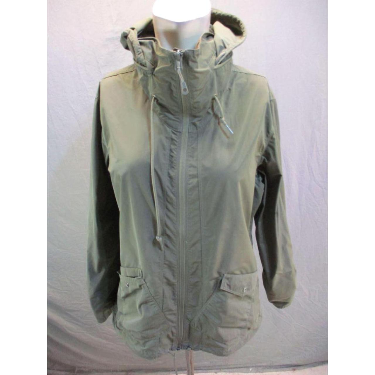 Preloved Women's Windbreaker Jacket - Green - L – Mountain Hardwear Womens Full Zip Hooded Windbreaker …
