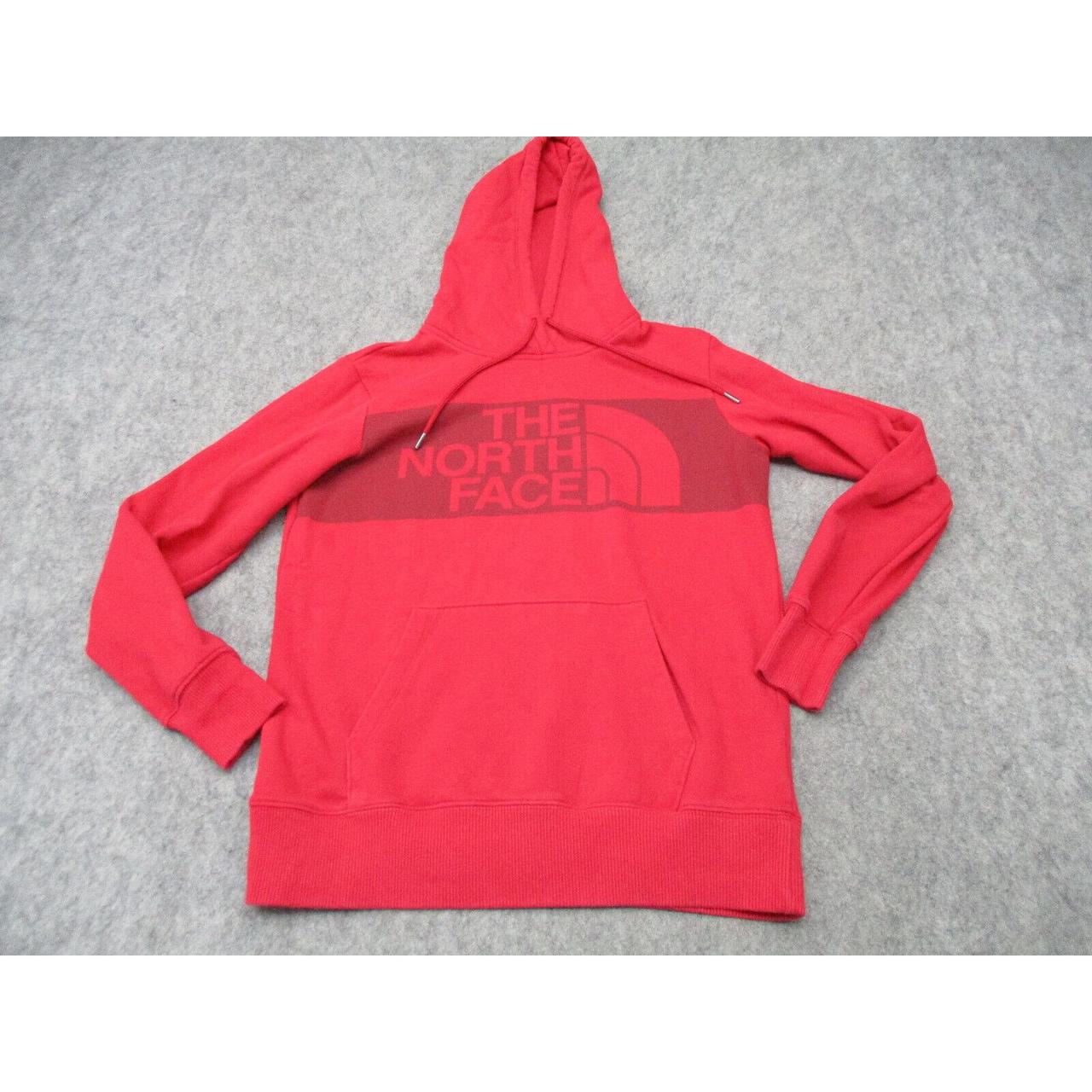 North Face Sweater Womens Small Red Hoodie Spell Out Depop 1914