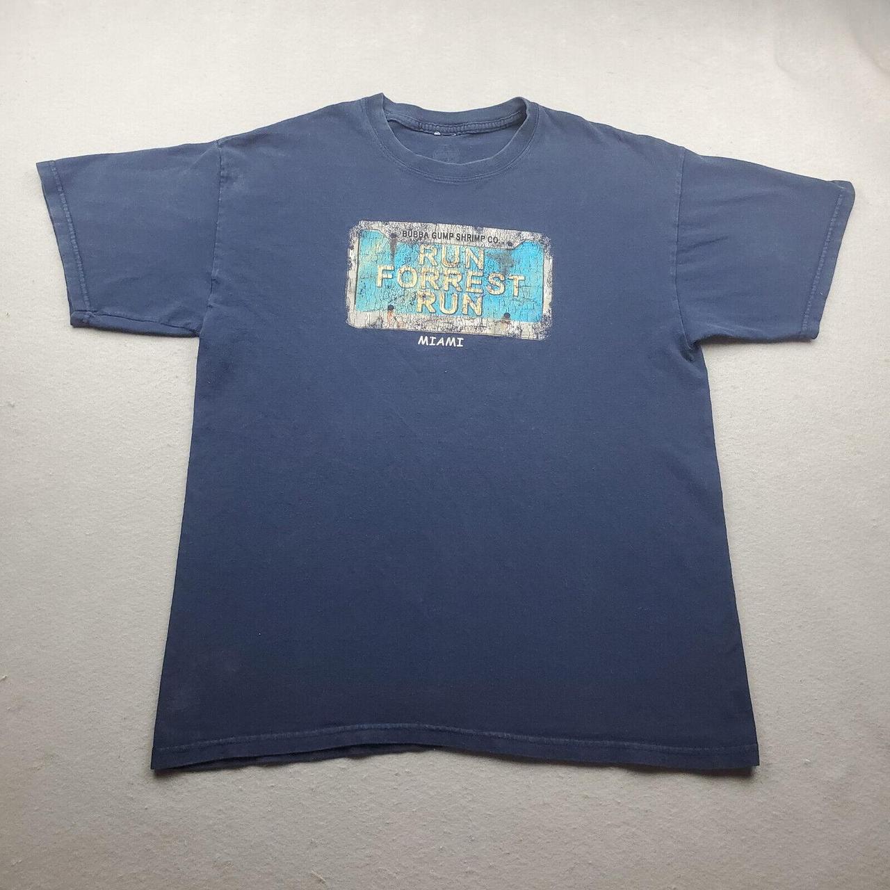 Bubba Gump Shrimp Shirt Mens Large Blue Short Sleeve... - Depop