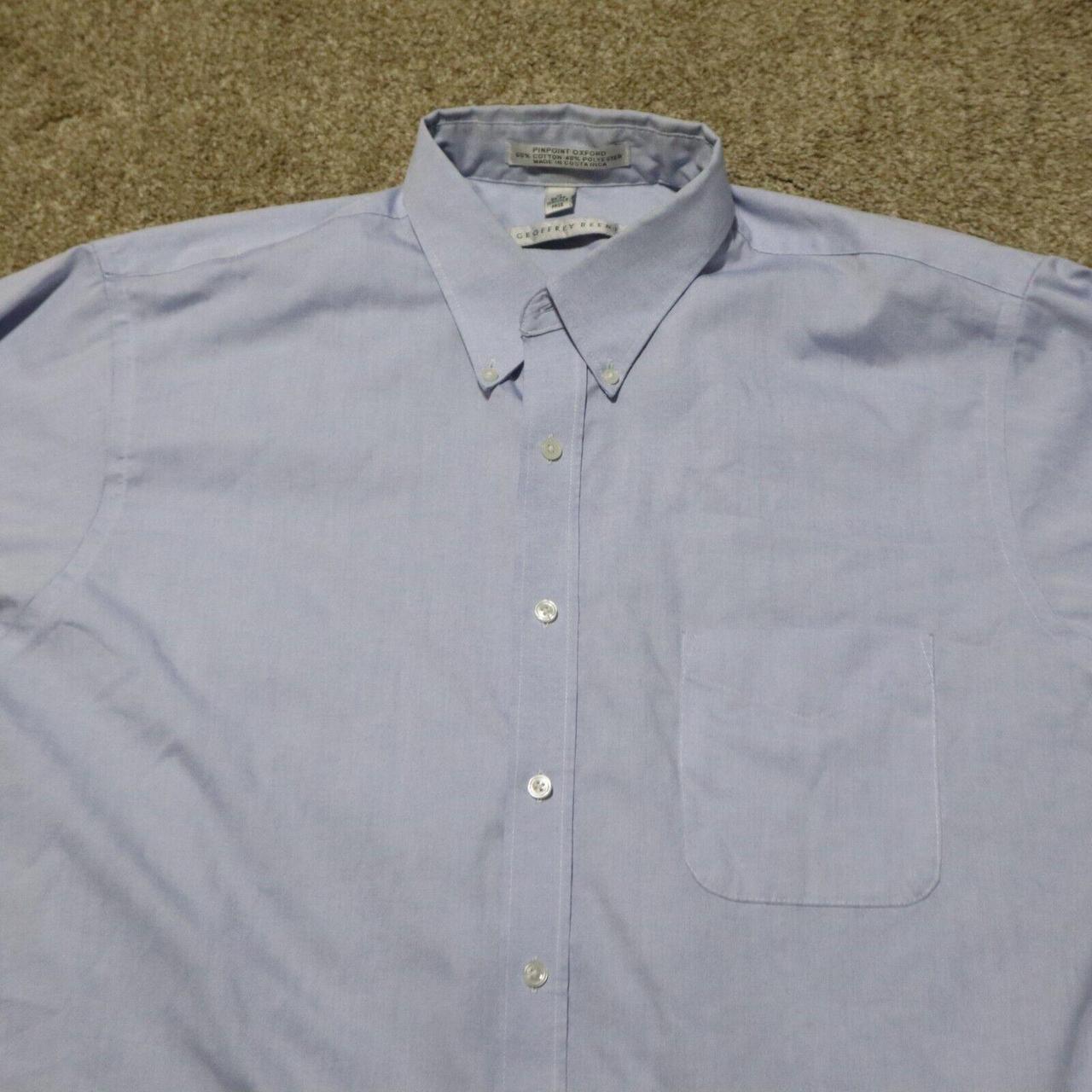 Geoffrey Beene Men's Blue Shirt | Depop