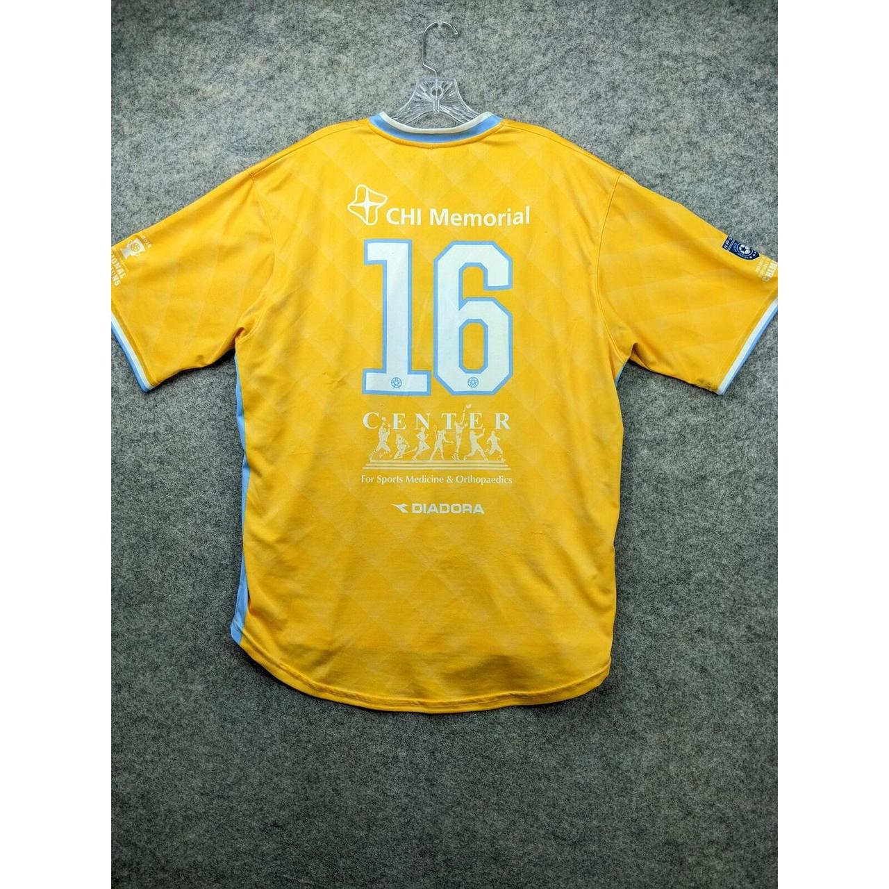 Diadora Soccer Jersey Mens Size XXL Yellow... - Depop