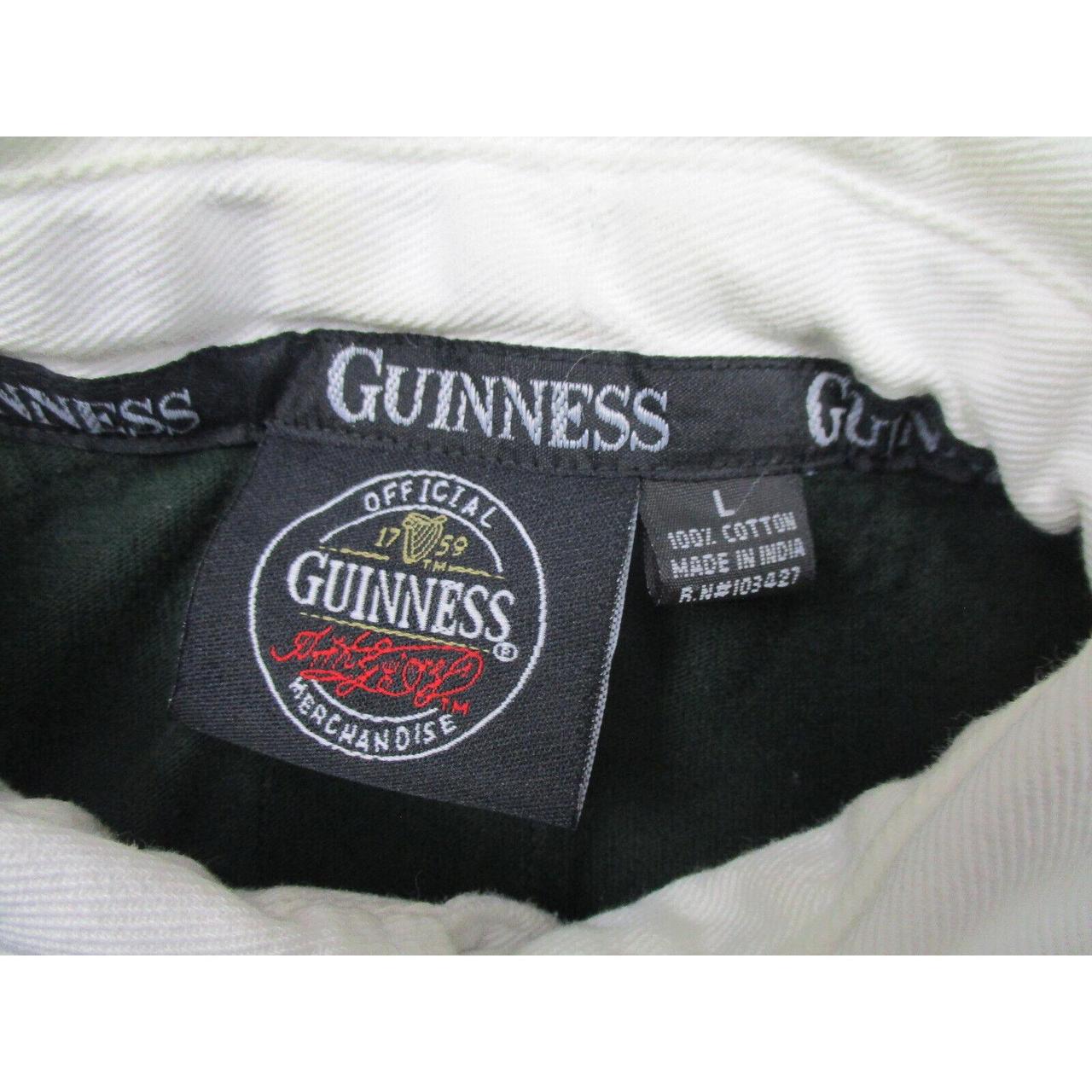 Guinness Polo Shirt Mens Large Green Black Rugby Depop